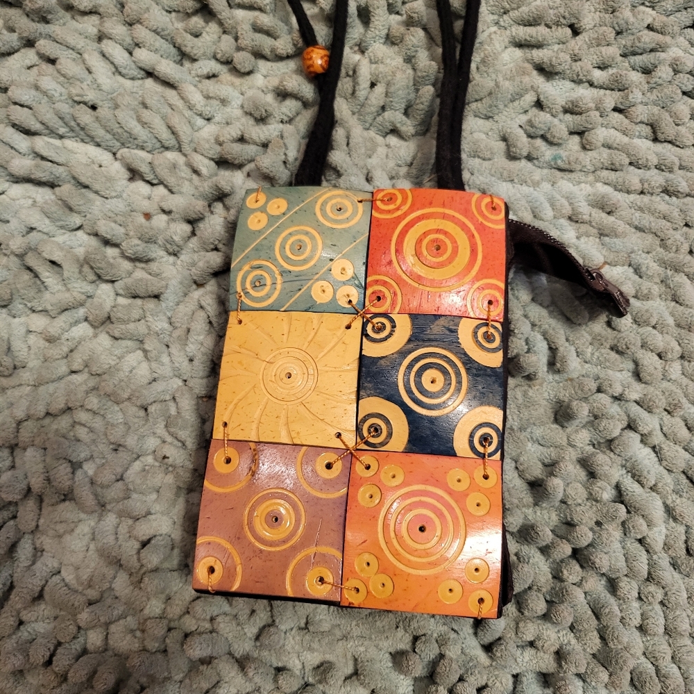 CLEARANCE VTG Colorful Geometric Cross Body Carry Bag - Picture 2 of 10